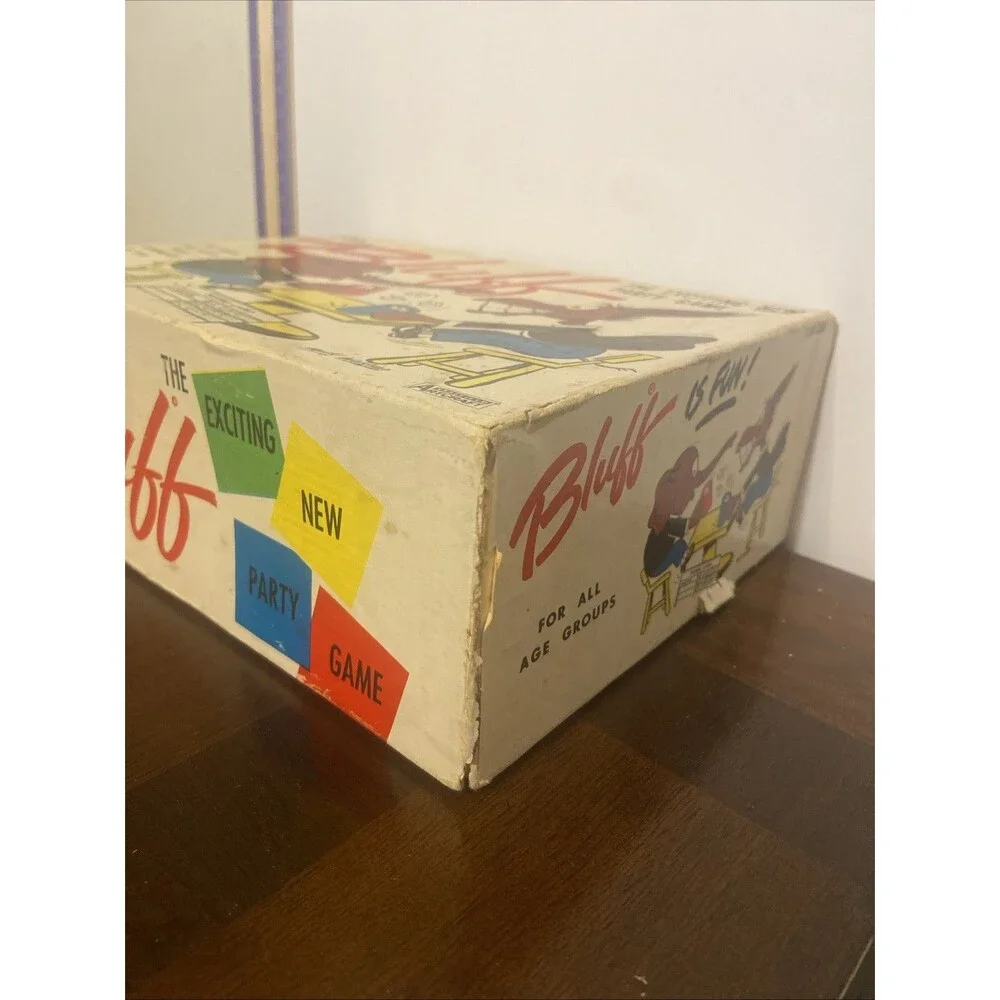 Vintage 1963 Play Bluff Dice Party Game Saalfield Artcraft Liar's Poker Complete